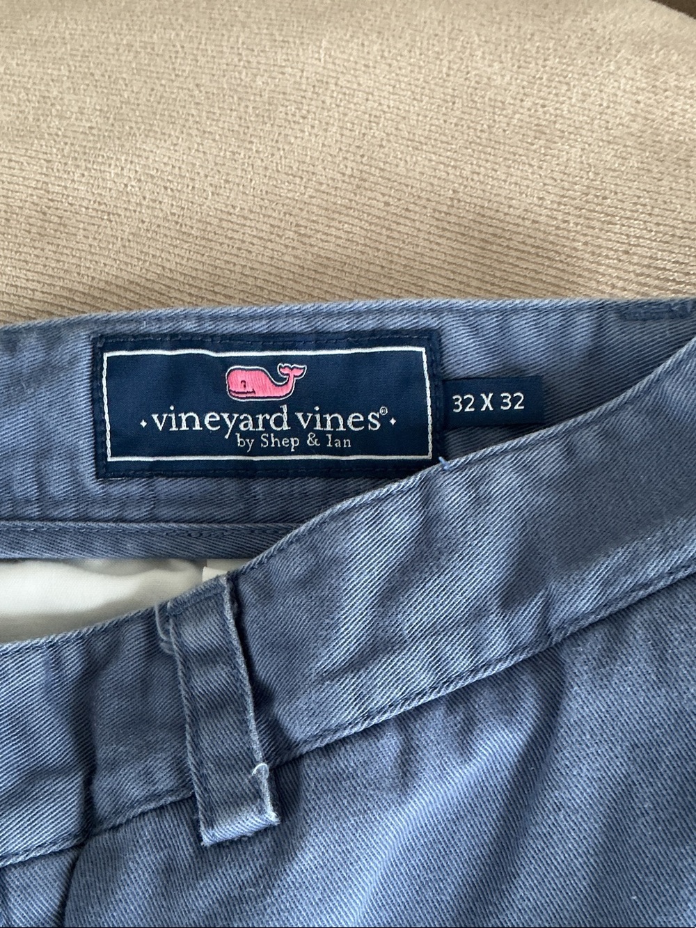 Vineyard Vines Light Blue Chinos with Pink Whale Patch